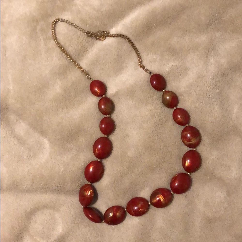Red Statement necklace
